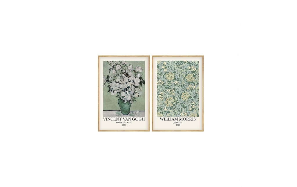 Wallxpert Photo Van Gogh Vert, 2 pièces, 50x70 cm
