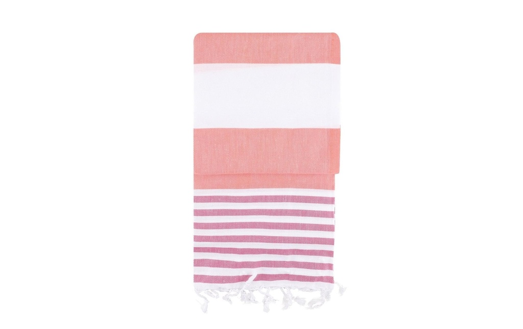 Foutastic Serviette de plage Sultan Blanc, Rose