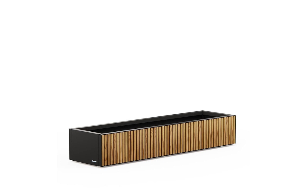 Herstera Jardinière surélevée Deco Planter Xic 150 x 40 x 25 cm, noir