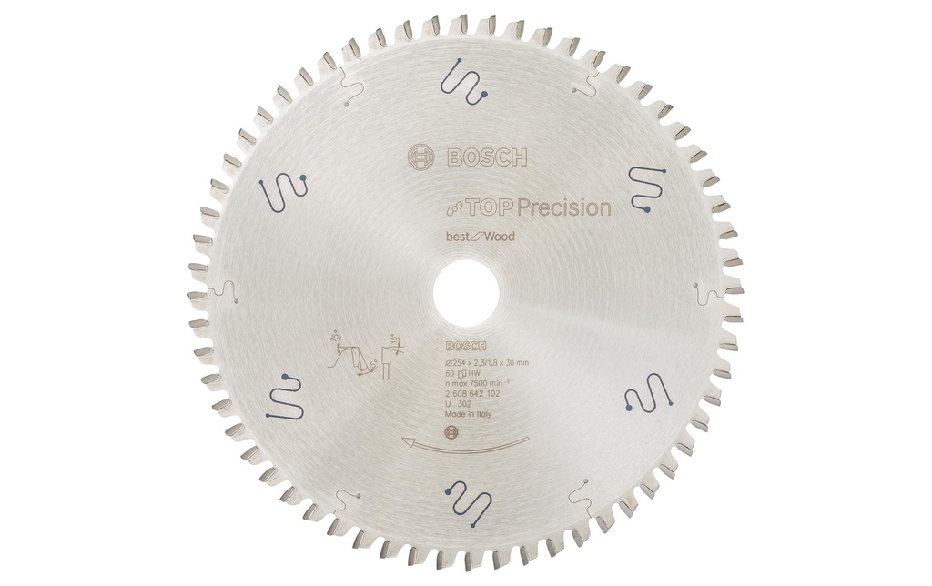 Bosch Professional Lame de scie circulaire Best for Wood, 254 x 30 x 2.3 mm, Z 60