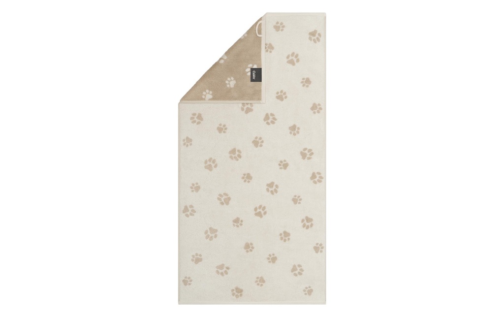 Cawö Serviette de douche We Love Dogs Paws, 80 x 150 cm, beige