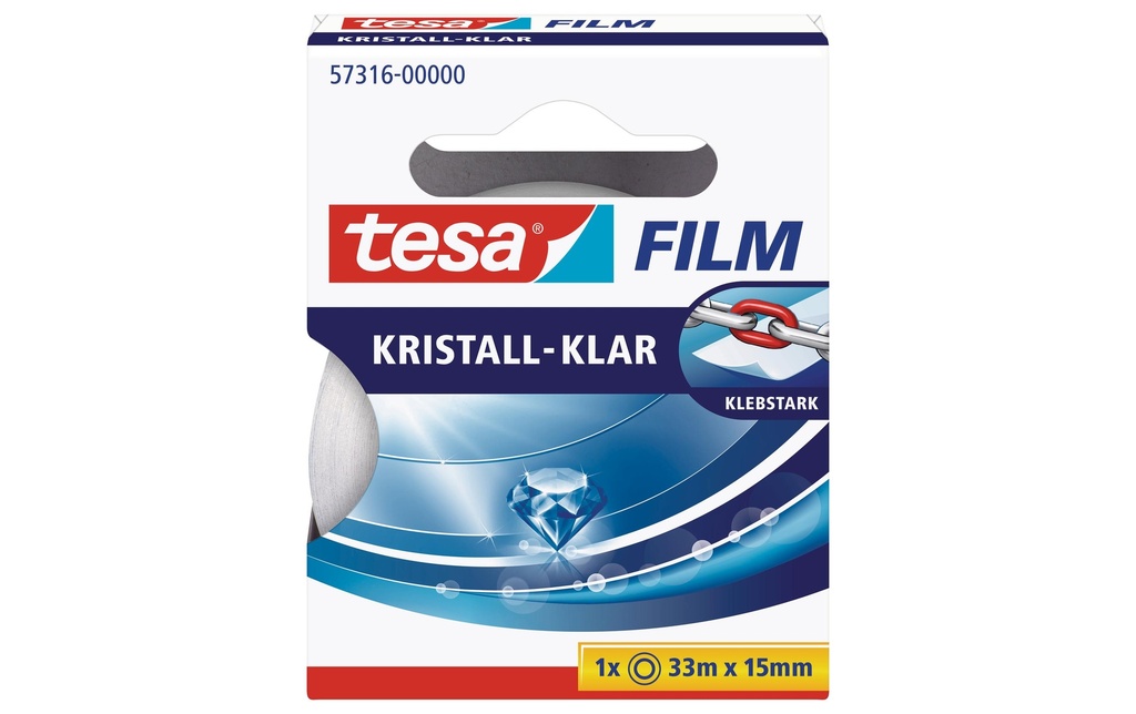 tesa tesafilm cristal clair 57316 15 mm x 33 m, Transparent