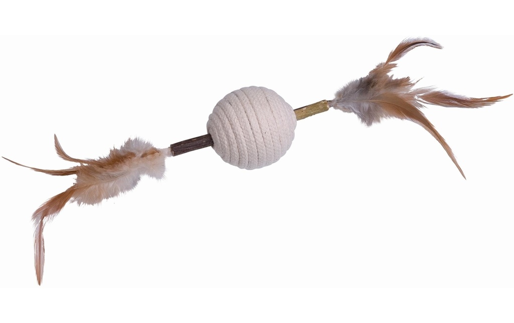 Nobby Plumeau pour chat Bâton Matatabi avec balle hochet, 28 cm