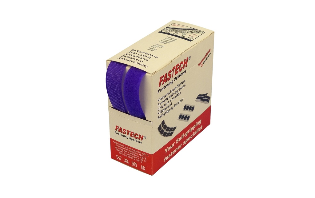 FASTECH Boîte de bande auto-agrippante Violet