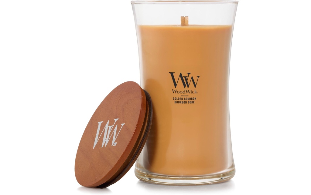 Woodwick Bougie parfumée Bourbon doré Grand pot