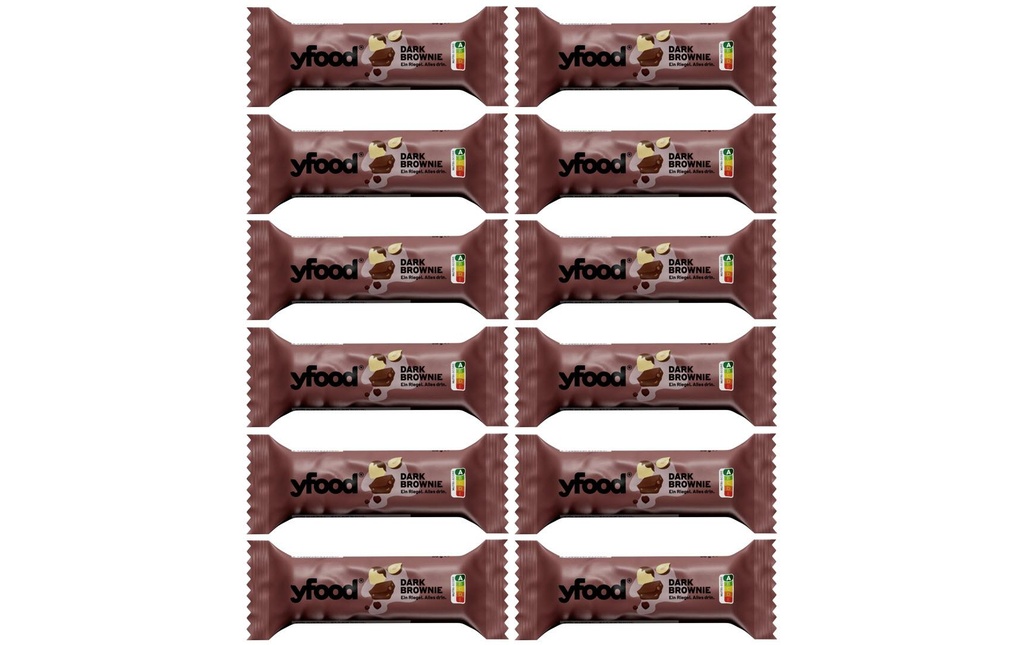 YFOOD Barre Brownie foncé 12 x 60 g