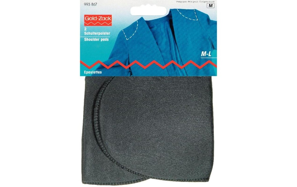 Prym Épaulettes Noir, taille M et L