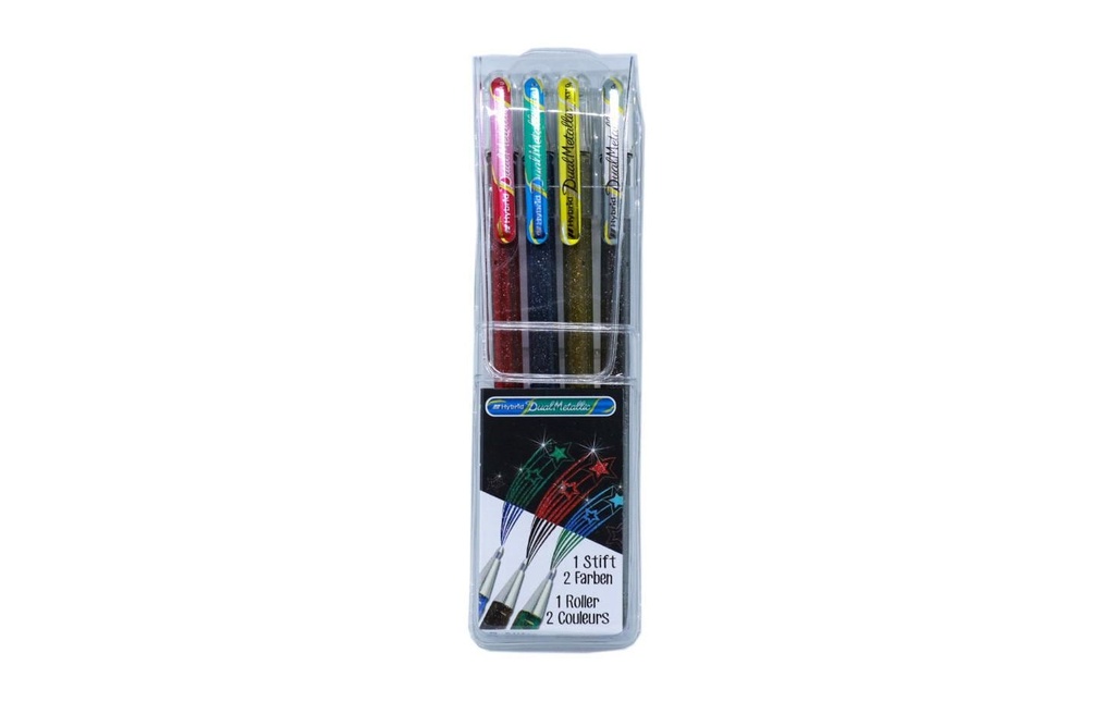 PENTEL Roller gel Hybrid mét.1mm 4pce (4 pces)