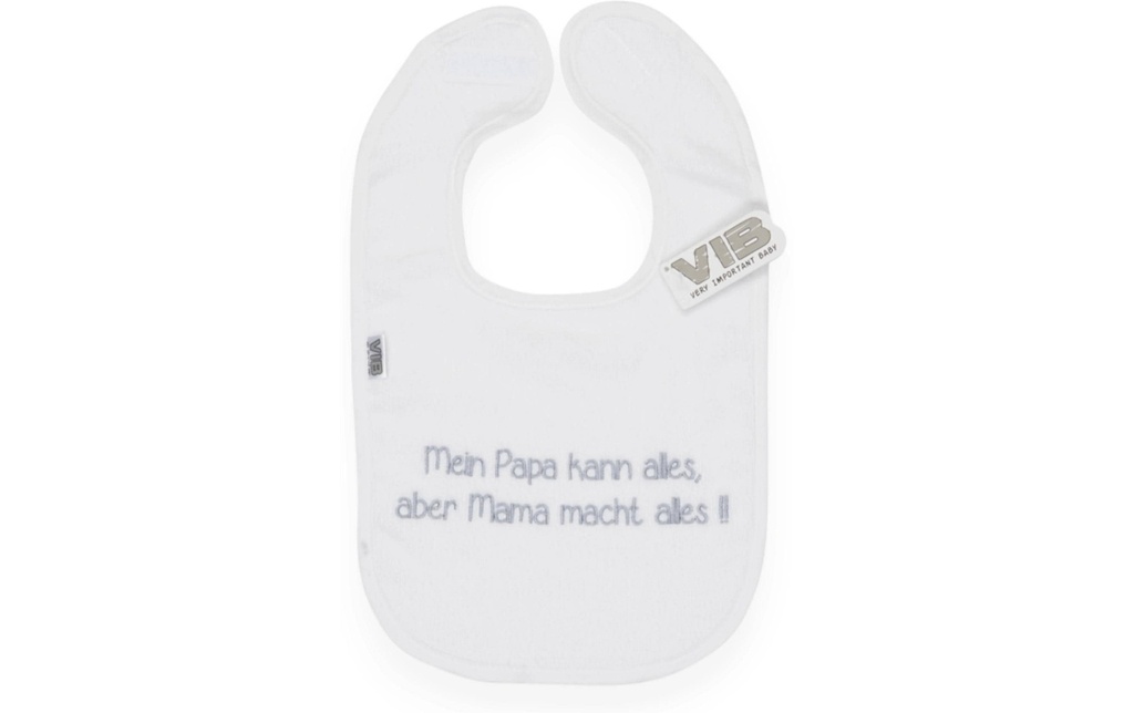 Very Important Baby Bavoir Mon papa peut tout faire, mais maman fait tout Blanc