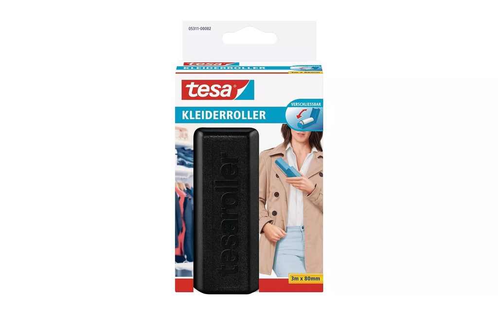 tesa tesa Rouleau à linge 3 m x 80 mm, rose / jaune clair / gris clair