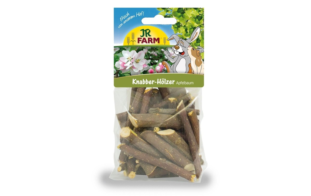 JR Farm Collation Bois naturel à grignoter Pommier, 100 g