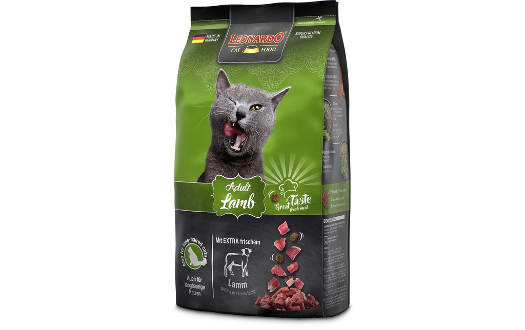 Leonardo Cat Food Alimentation sèche Adult agneau, 1.8 kg