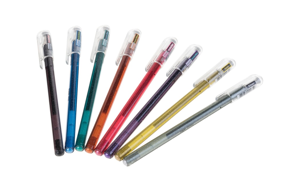 PENTEL Roller gel Hybrid mét.1mm 8pce (8 pces)