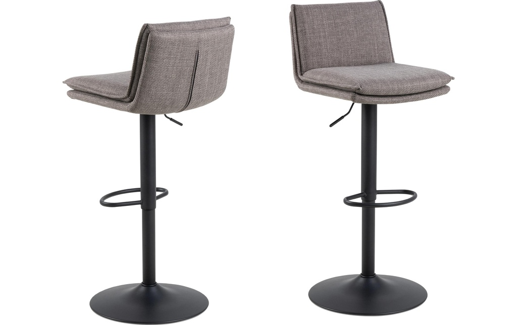 AC Design Tabouret de bar Flynn, 2 pièces, 44 x 107 cm,  gris clair/marron