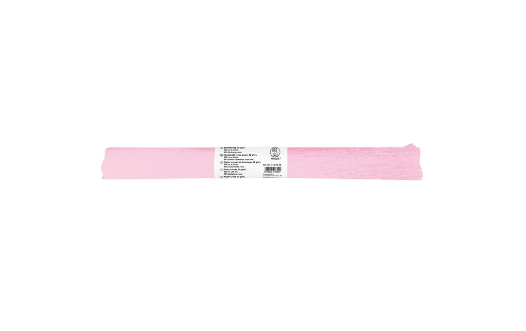 URSUS Papier crêpe 50 cm x 2,5 m, 32 g/m², rose