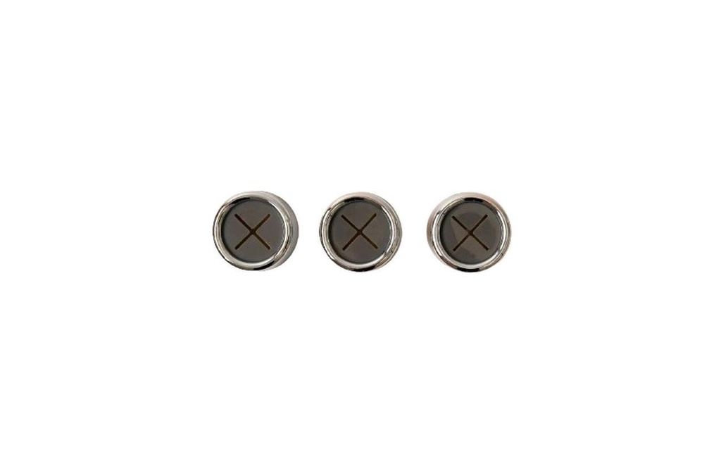 Esmée Crochet rond autocollant 3 pièces, Gris
