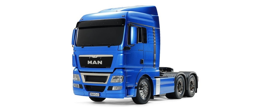 Tamiya Camion MAN TGX 26.540 6x4 XLX Bleu, kit de construction, 1:14