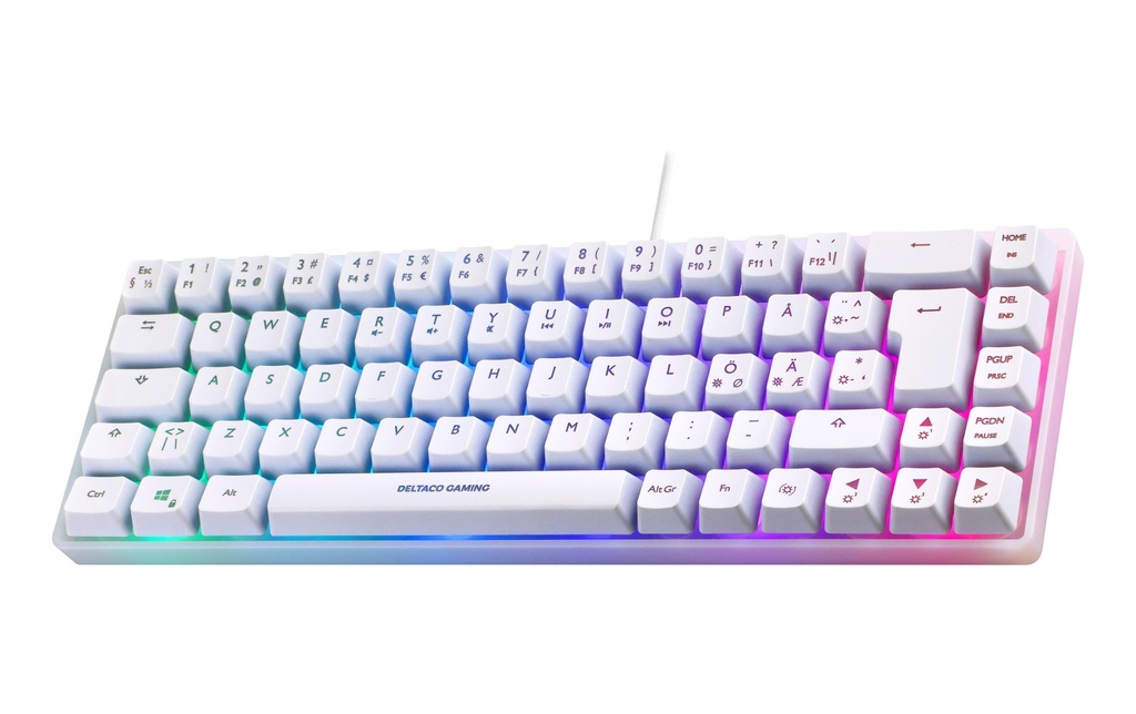 DELTACO Clavier de gaming GAM-158-W RGB Blanc