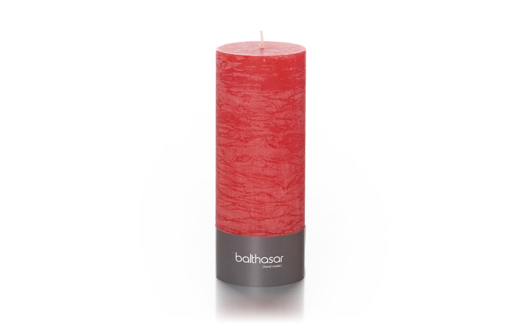 balthasar Bougie cylindrique Rustico 18 cm x 7 cm, Rouge