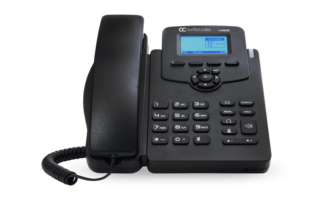 Audiocodes Téléphone de bureau 405HD Skype for Business Noir