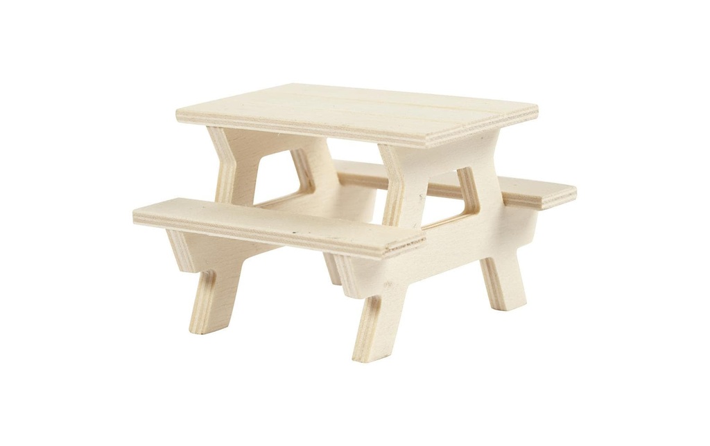 Creativ Company Mini-meubles Table de pique-nique avec banc 1 pièce