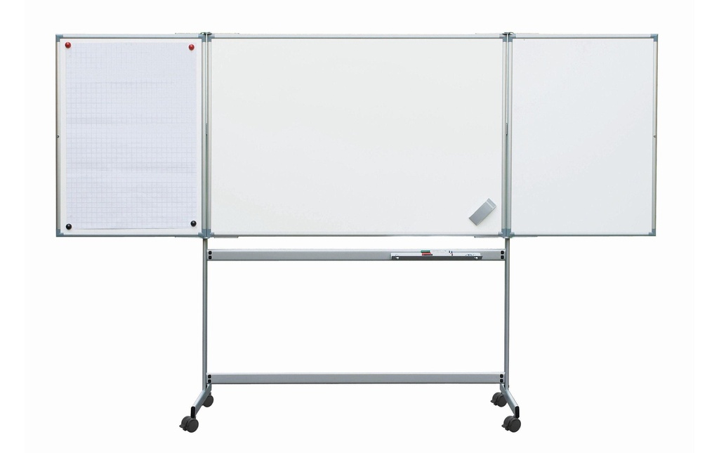 Maul Tableau blanc mobile MAULpro 150 cm x 100 cm, Gris/Blanc