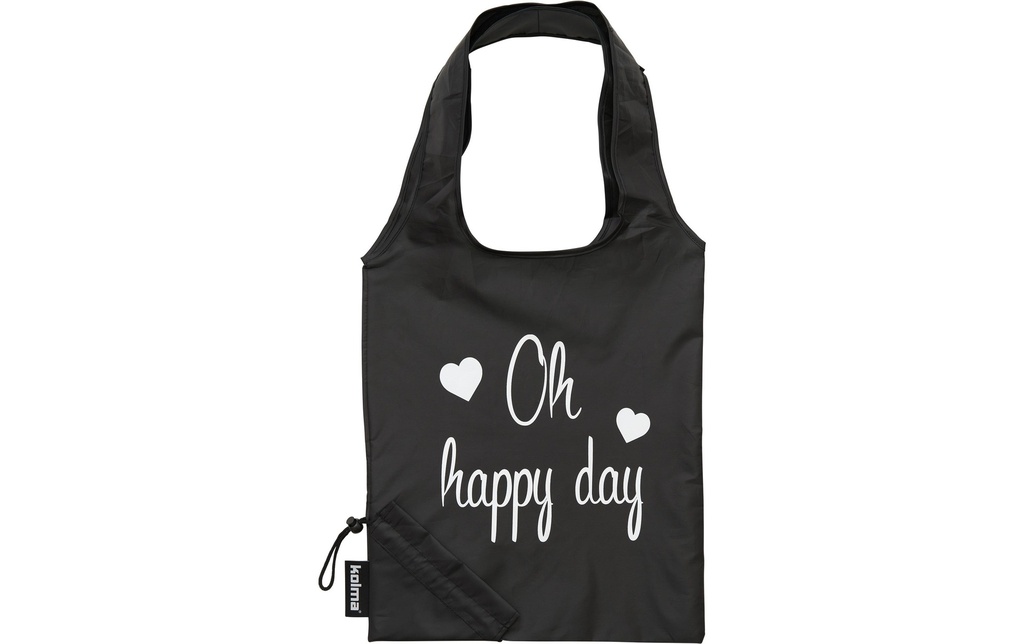 Kolma Sac à provisions RPET «Oh happy day» (jour de fête) Noir