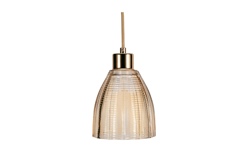 Pauleen Lampe suspendue Gleaming Gold 1x E27, Or / Laiton