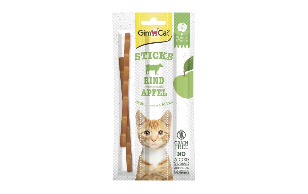 Gimpet Collation pour chat Bâtonnets bœuf & pomme, 3 pièces