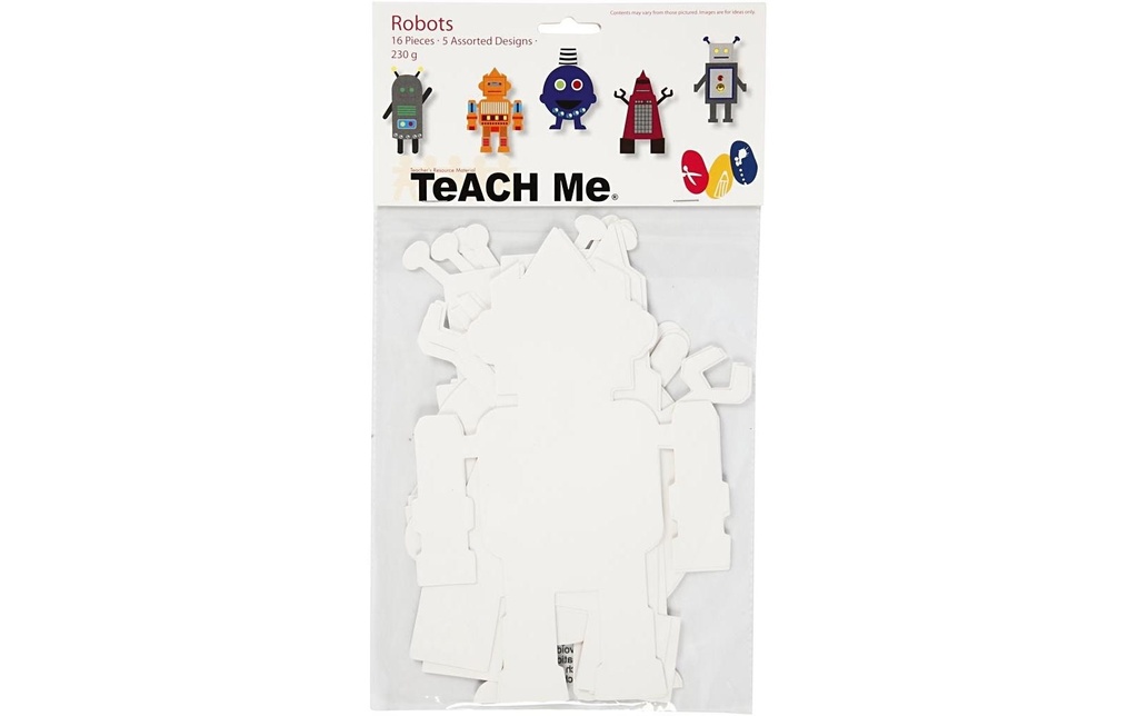 Creativ Company Papier de bricolage Robot 16 Pièce/s, Blanc