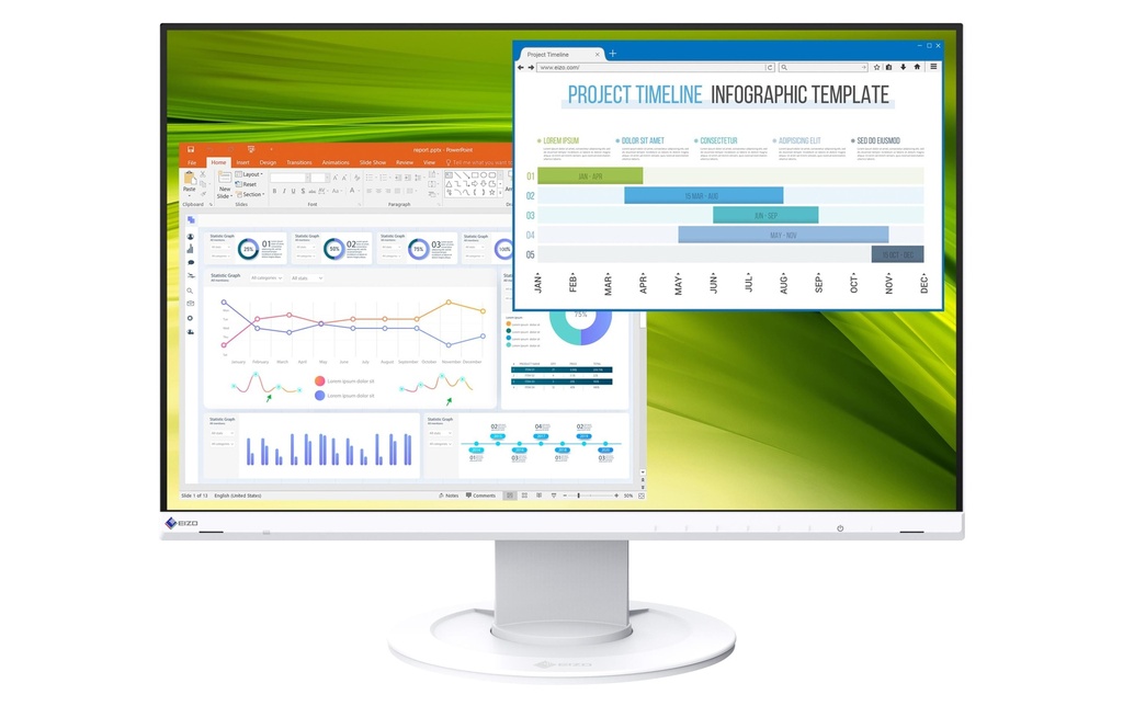EIZO Moniteur EV2360-Swiss Edition Blanc