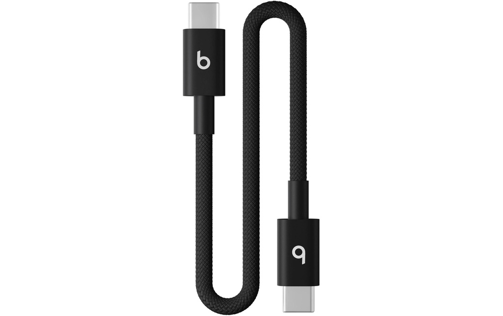Apple Beats Câble USB-C vers USB-C tissé, noir, 60W 0.2 m
