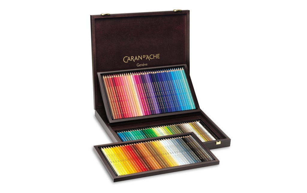 CARAN D'ACHE Cray.coul.Sup.bte bois 120 (120 pces)
