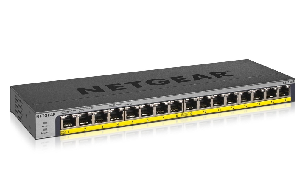 Netgear PoE+ Switch GS116LP 16 Port