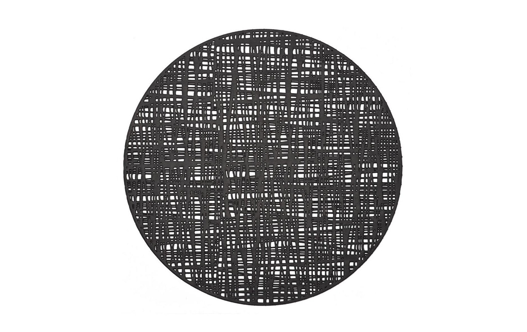 Zeller Present Set de table Scribble Ø 38 cm, Noir