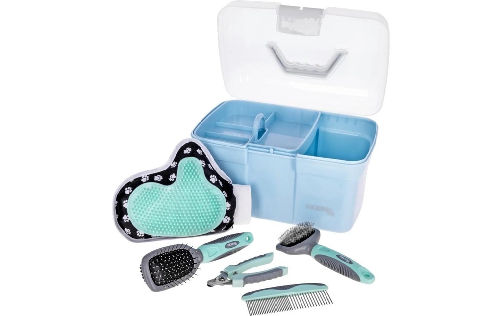 Kerbl Boîte de soins remplie Bleu, 30 x 20 x 19 cm
