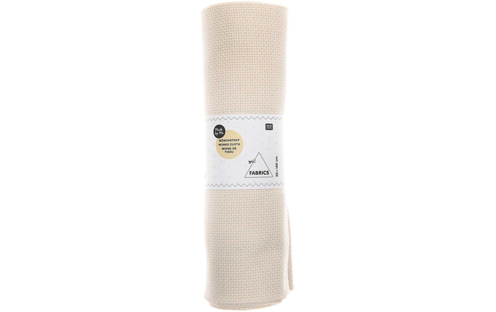 Rico Design Tissu moine pour l'aiguille à poinçonner 50 x 140 cm, beige