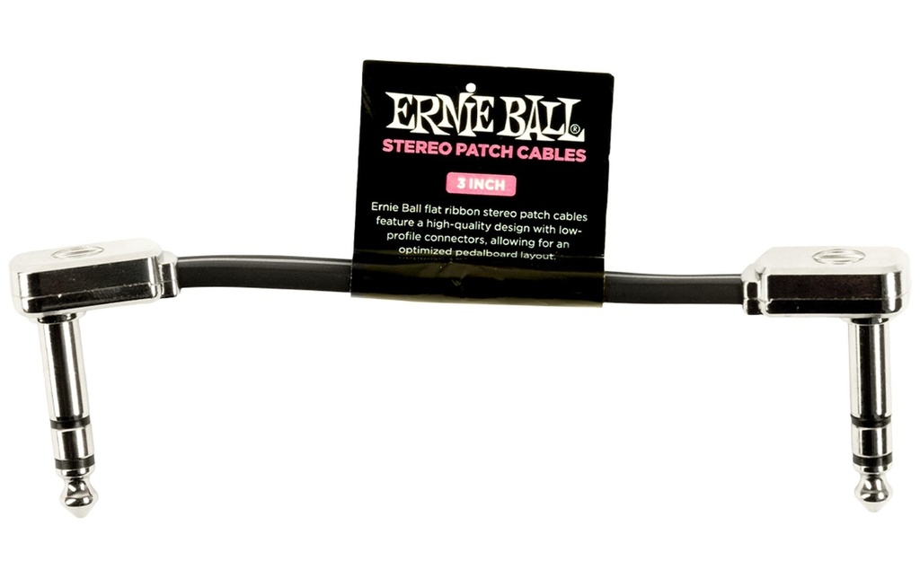 Ernie Ball Câble patch 6407 Flat Ribbon – 0.076 m, Noir
