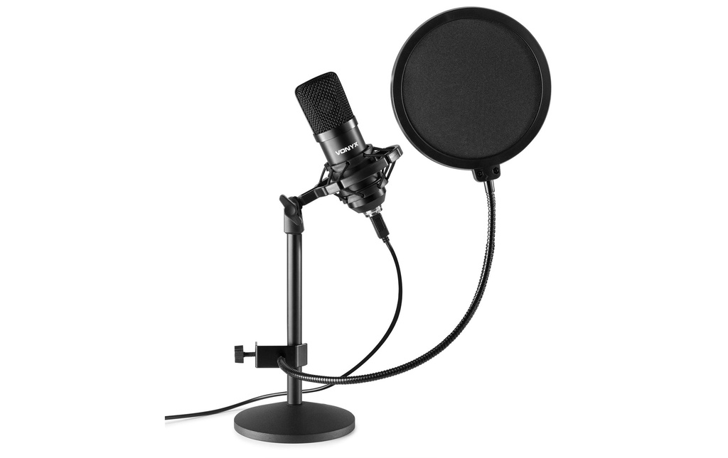 Vonyx Microphone à condensateur CMTS300 Noir