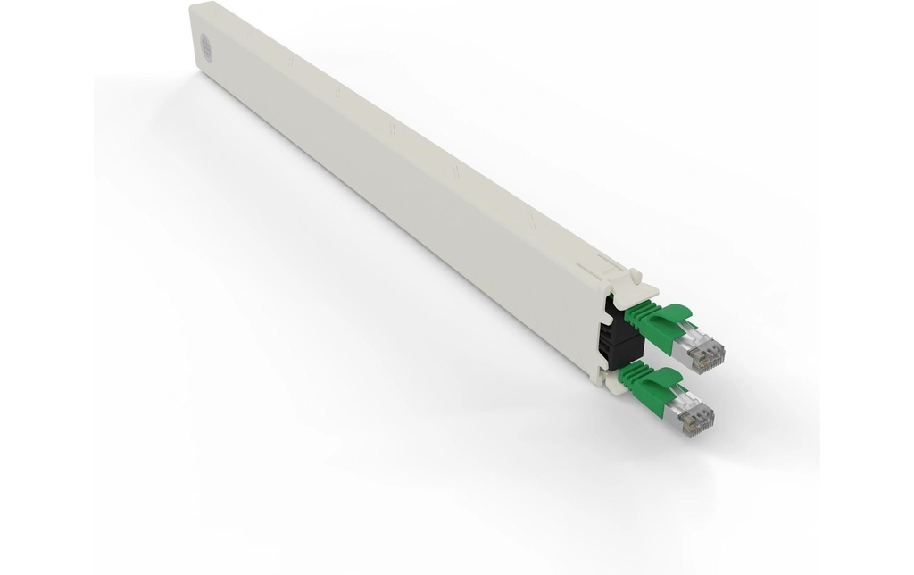 Patchbox patchbox.one / Cassette / 8RU / Cat 6A, STP, 0.8 m, Vert