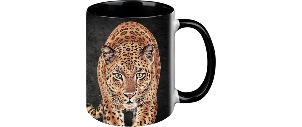 creanorm Tasse Leopard Black Edition 330 ml, 1 Pièce/s, Noir