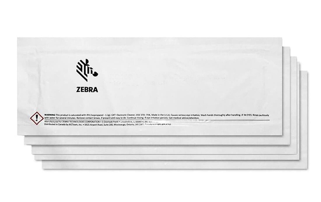 Zebra Technologies Matériel de nettoyage ZC100/300/350 Cleaning Cards