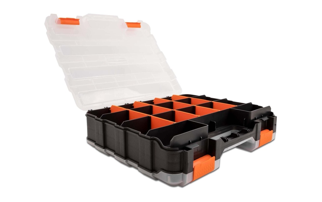 Delock Boîte d'assortiment Orange / Noir 34 compartiments