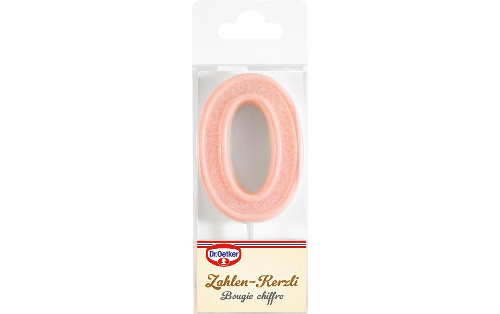 Dr.Oetker Bougie en forme de chiffre 0 1 Pièce/s