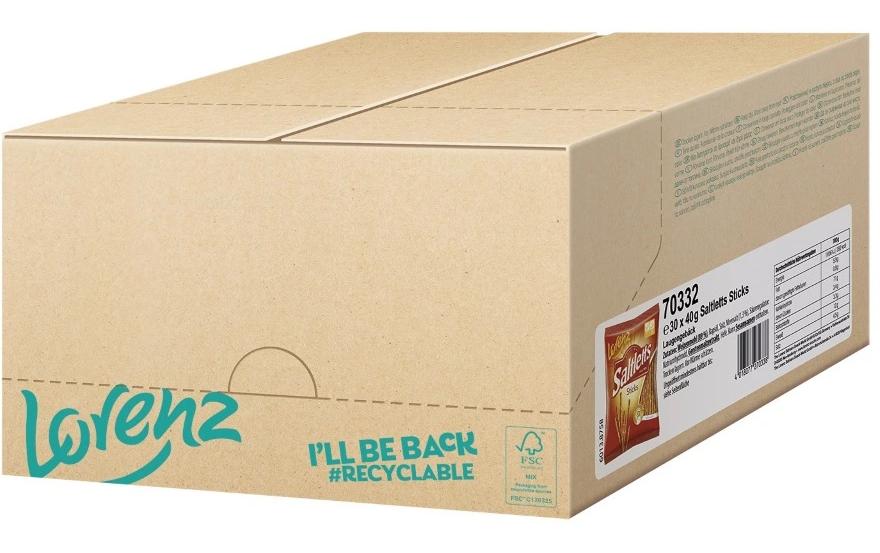 Lorenz Boîte de bâtonnets Saltletts 30 x 40 g