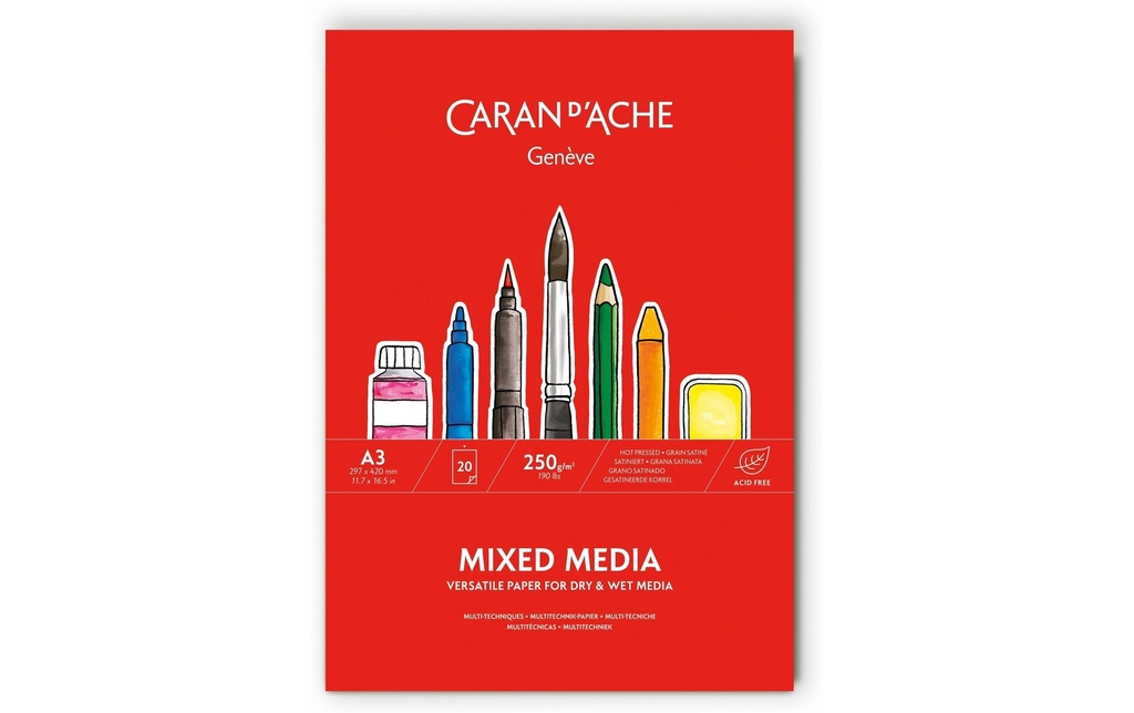 CARAN D'ACHE Bloc à dessin A3 (20 pces)
