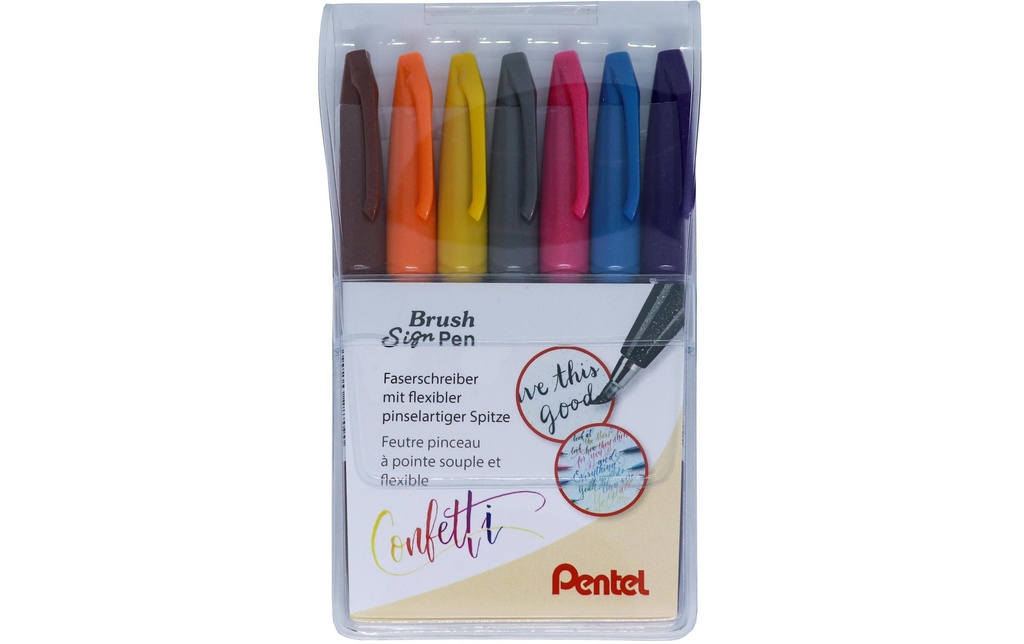 PENTEL Feutre Brush Sign Pen 7pces (7 pces)