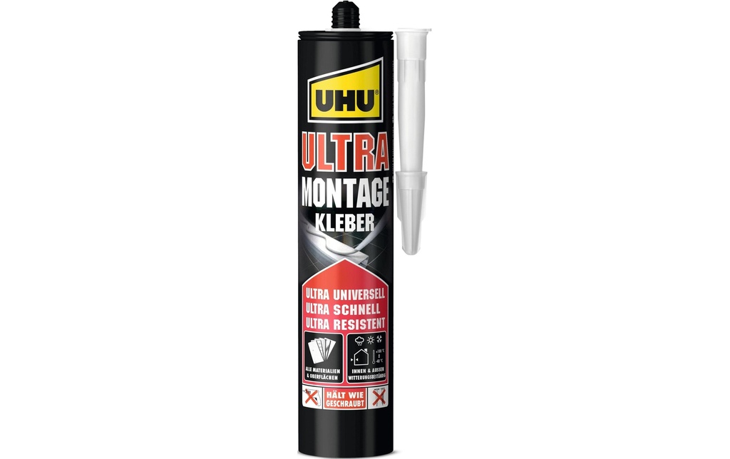 UHU Adhésif de montage Ultra 435 ml, Blanc