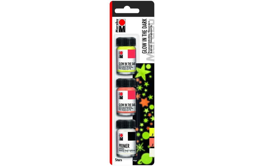 MARABU Glow in the Dark Set STARS (3 pces)