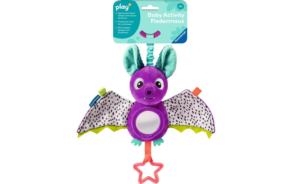 play+ Peluche Chauve-souris d'activité pour bébé
